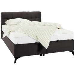 Boxbett In Dunkelgrau Ca. 140x200cm 140/200 cm Graubraun 