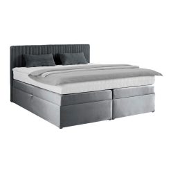 Boxspringbett Rossa In Dunkelgrau Ca. 180x200cm 180/200 cm Dunkelgrau 