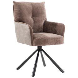 Armlehnstuhl Sophie Braun  Sitzfläche 180° drehbar Webstoff, Mikrofaser 