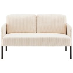 2-sitzer-sofa Miami Beige/schwarz Webstoff Beige 