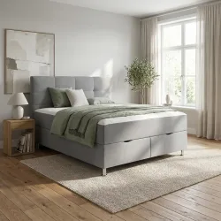 Boxbett Oviedo In Grau Ca. 160x200cm 160/200 cm Grau 