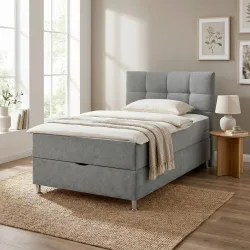 Boxbett In Grau Ca. 140x200cm 140/200 cm Grau 