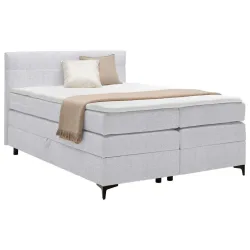 Boxspringbett Bari In Hellgrau Ca. 140x200cm 140/200 cm Hellgrau 