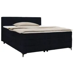 Boxspringbett Bari In Schwarz Ca. 160x200cm 160/200 cm Schwarz 