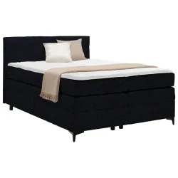 Boxspringbett Bari In Schwarz Ca. 140x200cm 140/200 cm Schwarz 
