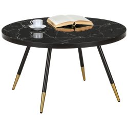 Couchtisch In Schwarz Metall, Glas 80/80/45 cm 