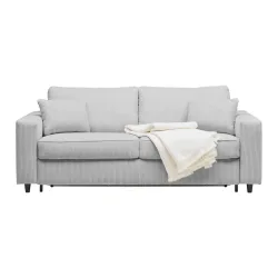 Schlafsofa Agneta Hellgrau Hellgrau Textil 