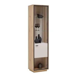 Vitrine Cremona Kaschmir/eiche Artisan 52/200/38 cm , 