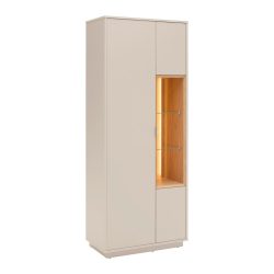Vitrine Velasca Eichefarben/kaschmir 74,2/185/40 cm , 