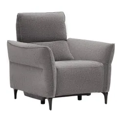 Relaxsessel Cape Town Dunkelgrau Holz, Metall, Textil Dunkelgrau 