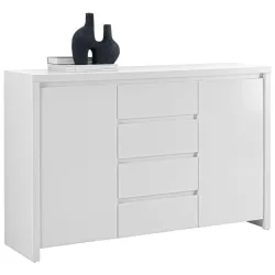 Sideboard In Weiss  143/91/40 cm 4 Schublade(n) 