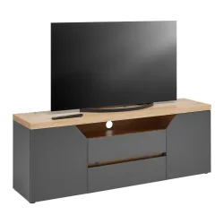 Lowboard Pepe Graphitfarben/eiche Artisan Graphitfarben, Eiche Artisan 
