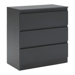 Kommode Mara Anthrazit , 77/80/42 cm , 3 Schublade(n) 