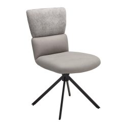 Stuhl Paola Grau/schwarz  Sitzfläche 180° drehbar Mikrofaser 