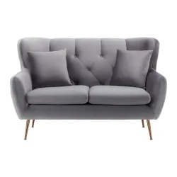 2-sitzer-sofa Linus Samt Hellgrau 