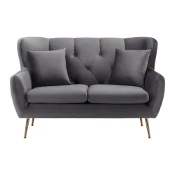 2-sitzer-sofa Linus Samt Grau 