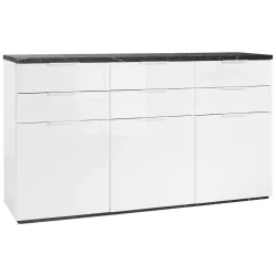 Sideboard In Anthrazit/weiss  180/102/50 cm 6 Schublade(n) 