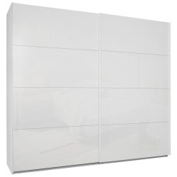 Schwebetürenschrank In Weiss 251/222/60 cm Weiss 