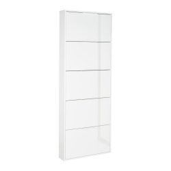 Schuhkipper Espresso Weiss Hochglanz 65/174/15 cm 