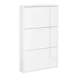 Schuhkipper Espresso Weiss Hochglanz 65/106/15 cm 