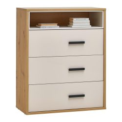Kommode Casa Mia Kaschmirfarben , 90/112/40.5 cm , 3 Schublade(n) 