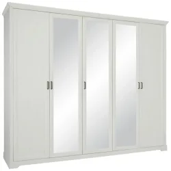 Drehtürenschrank Marilou Weiss 264/220/64 cm Weiss 