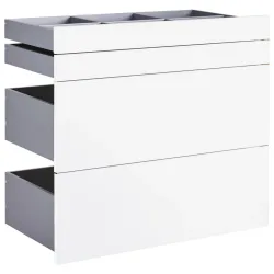 Schubladenset Unit In Weiss Hochglanz 