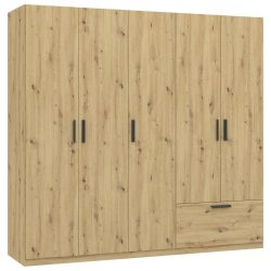 Drehtürenschrank Milos Eiche Artisan 225/210/54 cm Eiche Artisan 