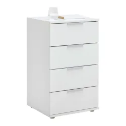 Nachtkästchen Cuatro Weiss 46/79/42 cm Weiss 
