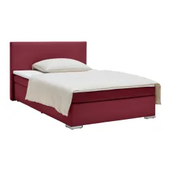 Boxspringbett Mira 2 Dunkelrot Ca. 140x200cm 140/200 cm Dunkelrot 