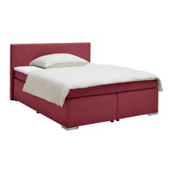 Boxspringbett Mira 2 Dunkelrot Ca. 180x200cm 180/200 cm Dunkelrot 