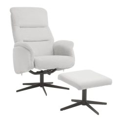 Relaxsessel Star Hellgrau Metall, Textil Hellgrau 