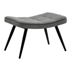 Hocker Gunvor Grau Grau Holz, Metall, Textil 