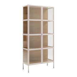 Vitrine Amy Eichefarben/beige 80/172/35 cm , 