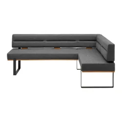 Eckbank Canon Li. In Schlammfarben Holz, Metall, Textil Schlammfarben 