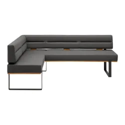Eckbank Canon Re. In Anthrazit Holz, Metall, Textil Anthrazit 