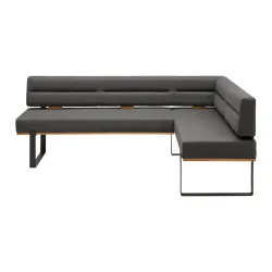 Eckbank Canon Li. In Anthrazit Holz, Metall, Textil Anthrazit 