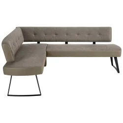 Eckbank Storm Rechts In Taupe Ca. 170x220cm Metall, Textil Taupe 