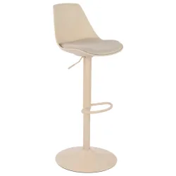 Barhocker Erik Beige Metall, Kunststoff, Textil Beige 
