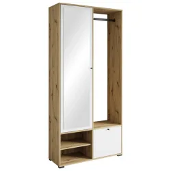 Garderobe Dino Eiche Artisan/weiss Matt