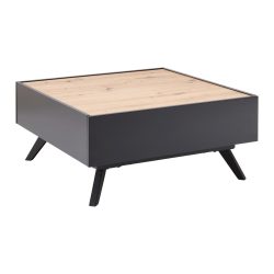 Couchtisch Fosco Grau/eichefarben Mdf Metall 80/80/38 cm 