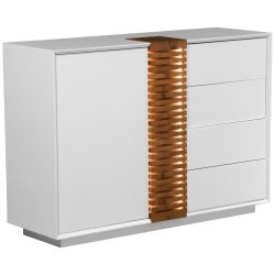 Sideboard Giovanni Weiss/eichefarben  120/85,5/40 cm 4 Schublade(n) 