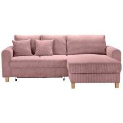 Ecksofa Lille Altrosa Cord Altrosa 