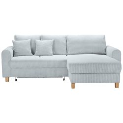 Ecksofa Lille Grau Cord Grau 