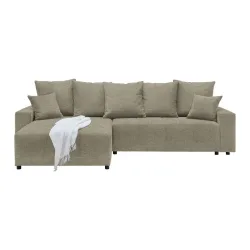 Ecksofa Alatri Greige Webstoff Greige 