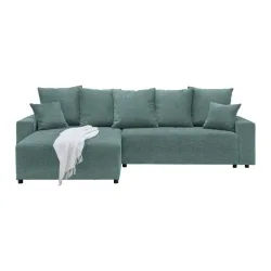 Ecksofa Alatri Petrol Webstoff Petrol 