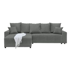 Ecksofa Alatri Graphitfarben Webstoff Graphitfarben 