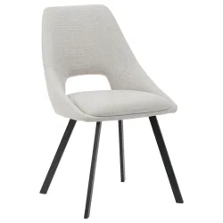 Stuhl Alisa Schwarz/beige  Webstoff 