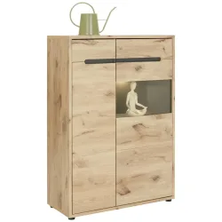 Vitrine Bellano Viking Oak 90/128/38 cm , 