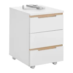 Rollcontainer Dallas Weiss/eiche Artisan 45/66/55 cm 